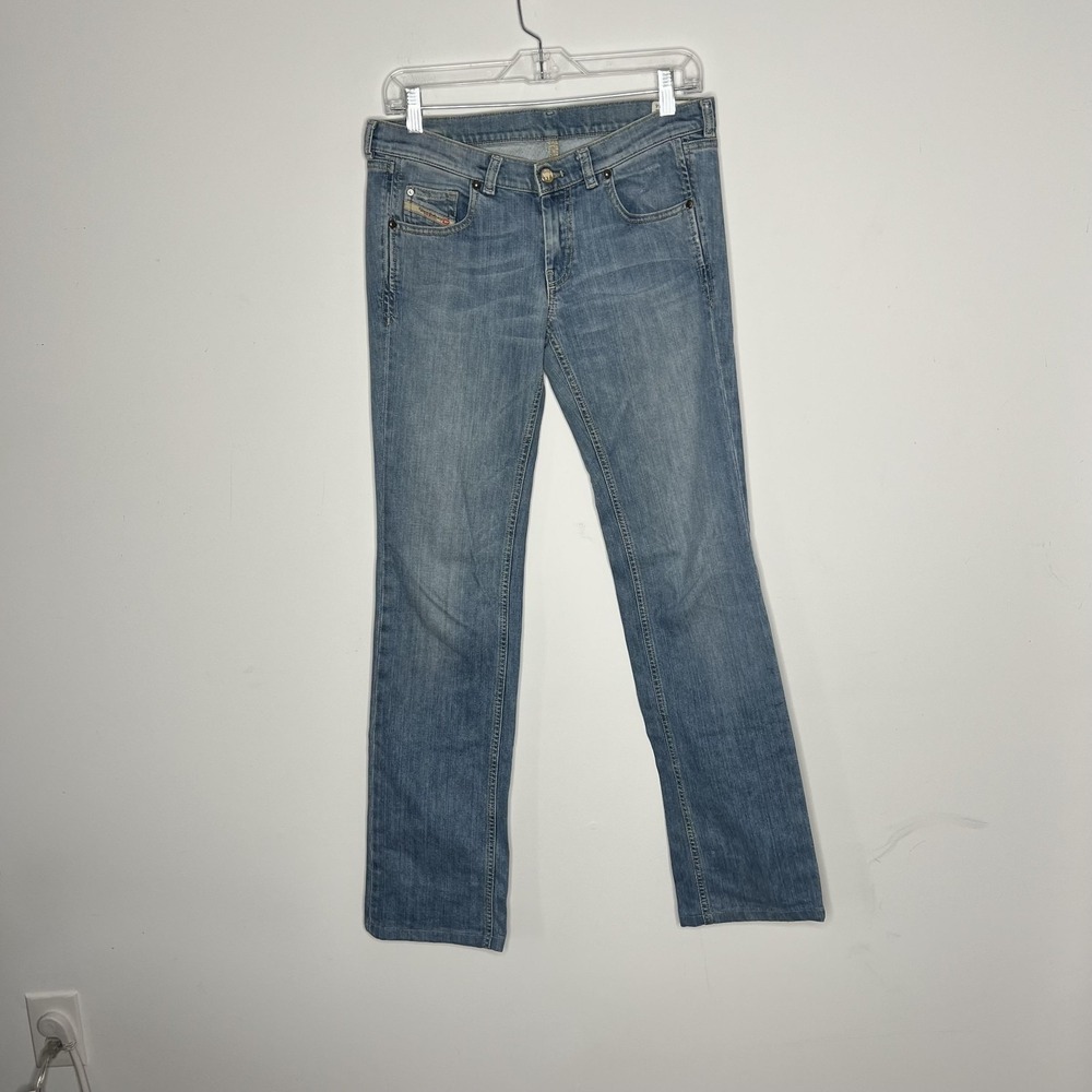 Diesel Doozy Jeans Womens 30x34 Blue Low Rise Slim Straight‎ Stretch Denim Italy